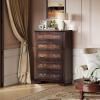 imageWLIVE Farmhouse 6 Drawer Dresser for Bedroom 5307 Wide Wood Dresser Storage Organizer with Double Rustic Handle TV Stand for 60 inch TV Chest of Drawers for Living Room Hallway BrownBrown