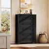 imageWLIVE Farmhouse 6 Drawer Dresser for Bedroom 5307 Wide Wood Dresser Storage Organizer with Double Rustic Handle TV Stand for 60 inch TV Chest of Drawers for Living Room Hallway BrownBlack