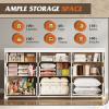 imageWLIVE LED Dresser for Bedroom Tall Wood Dresser with 4 Drawers and Open Shelf Chest of Drawers with Charging Station and LED Lights for Living Room Hallway Closet Rustic BrownWhite