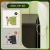 imageWLIVE LED Dresser for Bedroom Tall Wood Dresser with 4 Drawers and Open Shelf Chest of Drawers with Charging Station and LED Lights for Living Room Hallway Closet Rustic BrownBlack