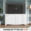 imageWLIVE LED Dresser for Bedroom Tall Wood Dresser with 4 Drawers and Open Shelf Chest of Drawers with Charging Station and LED Lights for Living Room Hallway Closet Rustic BrownWhite