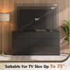 imageWLIVE LED Dresser for Bedroom Tall Wood Dresser with 4 Drawers and Open Shelf Chest of Drawers with Charging Station and LED Lights for Living Room Hallway Closet Rustic BrownBlack