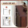 imageWLIVE LED Dresser for Bedroom Tall Wood Dresser with 4 Drawers and Open Shelf Chest of Drawers with Charging Station and LED Lights for Living Room Hallway Closet Rustic BrownBrown