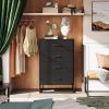 imageWLIVE White Wood Dresser for Bedroom with 4 Drawers Tall Chest of Drawers with Sturdy Metal Frame for Living Room Hallway ClosetBlack