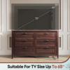 imageWLIVE White Wood Dresser for Bedroom with 4 Drawers Tall Chest of Drawers with Sturdy Metal Frame for Living Room Hallway ClosetBrown