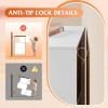 imageWLIVE White Wood Dresser for Bedroom with 4 Drawers Tall Chest of Drawers with Sturdy Metal Frame for Living Room Hallway ClosetWhite