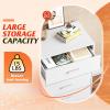 imageWLIVE White Wood Dresser for Bedroom with 4 Drawers Tall Chest of Drawers with Sturdy Metal Frame for Living Room Hallway ClosetWhite