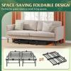 imageWLIVE Foldable Twin Bed Frames Metal Platform Bed Frame Twin Size with Heavy Duty Steel Slats No Box Spring Needed Easy Assembly No Noise BlackBlack
