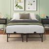 imageWLIVE Foldable Twin Bed Frames Metal Platform Bed Frame Twin Size with Heavy Duty Steel Slats No Box Spring Needed Easy Assembly No Noise BlackBlack