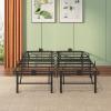 imageWLIVE Foldable Twin Bed Frames Metal Platform Bed Frame Twin Size with Heavy Duty Steel Slats No Box Spring Needed Easy Assembly No Noise BlackBlack
