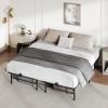 imageWLIVE Foldable Twin Bed Frames Metal Platform Bed Frame Twin Size with Heavy Duty Steel Slats No Box Spring Needed Easy Assembly No Noise BlackBlack