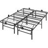 imageWLIVE Foldable Twin Bed Frames Metal Platform Bed Frame Twin Size with Heavy Duty Steel Slats No Box Spring Needed Easy Assembly No Noise BlackBlack