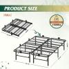 imageWLIVE Foldable Twin Bed Frames Metal Platform Bed Frame Twin Size with Heavy Duty Steel Slats No Box Spring Needed Easy Assembly No Noise BlackBlack