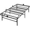 imageWLIVE Foldable Twin Bed Frames Metal Platform Bed Frame Twin Size with Heavy Duty Steel Slats No Box Spring Needed Easy Assembly No Noise BlackBlack
