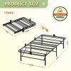 imageWLIVE Foldable Twin Bed Frames Metal Platform Bed Frame Twin Size with Heavy Duty Steel Slats No Box Spring Needed Easy Assembly No Noise BlackBlack