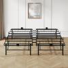 imageWLIVE Foldable Twin Bed Frames Metal Platform Bed Frame Twin Size with Heavy Duty Steel Slats No Box Spring Needed Easy Assembly No Noise BlackBlack