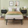 imageWLIVE Foldable Twin Bed Frames Metal Platform Bed Frame Twin Size with Heavy Duty Steel Slats No Box Spring Needed Easy Assembly No Noise BlackBlack