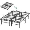 imageWLIVE Foldable Twin Bed Frames Metal Platform Bed Frame Twin Size with Heavy Duty Steel Slats No Box Spring Needed Easy Assembly No Noise BlackBlack