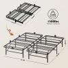 imageWLIVE Foldable Twin Bed Frames Metal Platform Bed Frame Twin Size with Heavy Duty Steel Slats No Box Spring Needed Easy Assembly No Noise BlackBlack