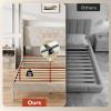 imageWLIVE Queen Size Upholstered Bed Frame with Storage Headboard Velvet Square Tufted Platform Bed with Charging Station Sturdy Metal ampamp Wooden Slats Support No Box Spring Needed BlackBeige