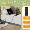 imageWLIVE Twin Bed Frame Twin Size Bed Frames with LED Lights and Charging Station Metal Bed Frame with Headboard No Box Spring RequiredEasy AssemblyWhiteBlack