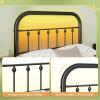 imageWLIVE Twin Bed Frame Twin Size Bed Frames with LED Lights and Charging Station Metal Bed Frame with Headboard No Box Spring RequiredEasy AssemblyWhiteBlack