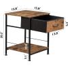 imageWLIVE Nightstand Small Dresser for Bedroom Side Table End Table with Fabric Storage Drawer and Open Wood Shelf Bedside Table Furniture Closet Dresser Dorm Rustic Brown Wood Grain Print
