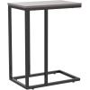imageWLIVE Side Table Set of 2 C Shaped End Table for Couch Sofa and Bed Large Desktop C Table for Living Room Bedroom Gray and Black