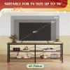imageWLIVE TV Stand up to 70 Inch TV 63quot Entertainment Center TV Media Console with 3Tier Storage Shelves for Living Room and Bedroom BlackRustic Brown