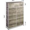 imageWLIVE Tall Dresser for Bedroom with 13 Drawers Storage Dresser Organizer Unit Fabric Dresser for Bedroom Closet Chest of Drawers with Fabric Bins Steel Frame Wood Top Greige Oak
