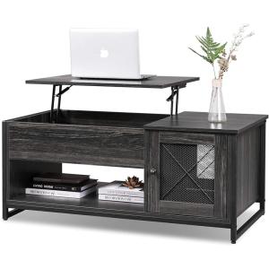 imageWLIVE Farmhouse Coffee Table for Living Room 39quot Rustic Center Table with XFrame Support ampamp Storage Shelf 2Tier Wood Coffee Tables for Bedroom ampamp Balcony Greyampamp White