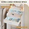 imageWLIVE Small Vanity Desk Set with Mirror ampamp 3 Color Lighting Modes 238 Makeup Table with Shelves and Storage Drawers for Bedroom Compact Dressing Table and Storage Chair Set for Tiny Space BlackWhite