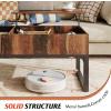 imageWLIVE Lift Top Coffee Table with Storage 409quot Coffee Table with Lifting Top ampamp Sliding Cover Wood Modern Center Table with 2 Hidden Compartment for Living Room Retro BrownBlack