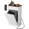 imageWLIVE 2  10 Gallon Double Tilt Out Trash Can Cabinet Hidden Trash Can Cabinet with 2 AC USB Outlets Storage Drawers FoodClothes Storage Pet Proof Kitchen Trash bin Cabinet for Home BlackWhite