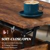 imageWLIVE Coffee Table 39quot Lift Top Coffee Table with Hidden Compartment Storage Shelf and Lifting Top for Home Living Room Office and Reception Room BrownRustic Brown