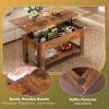 imageWLIVE Coffee Table 39quot Lift Top Coffee Table with Hidden Compartment Storage Shelf and Lifting Top for Home Living Room Office and Reception Room BrownBrown