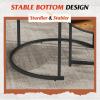 imageWLIVE Round Coffee Table Set of 2 315quot Nesting Coffee Table with Storage Industrial Minimalist Center Table with Metal Frame Easy Assembly for Living Room Apartment GreyRustic Brown