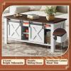 imageWLIVE Lift Top Coffee Table 394quot Farmhouse Coffee Table with Large Hidden Storage Compartment Sliding Barn Doors Modern Wood Center Table for Living Room Office WhiteWhite