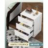 imageWLIVE Black Night Stand with 3 Drawers Small Wooden Nightstand Bed Side Table for Bedroom Living Room Dorm Modern Minimalist Bedside Table 129quot D x 16quot W x 216quot HWhite