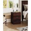 imageWLIVE Black Night Stand with 3 Drawers Small Wooden Nightstand Bed Side Table for Bedroom Living Room Dorm Modern Minimalist Bedside Table 129quot D x 16quot W x 216quot HEspresso
