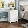 imageWLIVE Tall Nightstand with Charging Station Wood Nightstand with 3 Drawers Bedside Tables Bedroom Dorm End Table with 2 USB Ports and 2 AC Outlets Bedside Table EspressoWhite