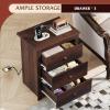 imageWLIVE Tall Nightstand with Charging Station Wood Nightstand with 3 Drawers Bedside Tables Bedroom Dorm End Table with 2 USB Ports and 2 AC Outlets Bedside Table EspressoEspresso