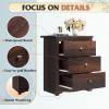 imageWLIVE Tall Nightstand with Charging Station Wood Nightstand with 3 Drawers Bedside Tables Bedroom Dorm End Table with 2 USB Ports and 2 AC Outlets Bedside Table EspressoEspresso