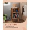 imageNightstand Mid Century Modern Bedside Table with Storage and Open Wood Shelf Small End Table with Wood Legs for Living Room Bedroom and Small Spaces Rustic BrownRustic Brown