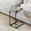 imageWLIVE C Shaped End Table Small Couch Side Tables with Metal Frame Sofa Table TV Tray for Living Room Bedroom GreigeGreige