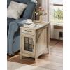 imageWLIVE End Table with Charging Station Narrow Side Table for Living Room Farmhouse Night Stand with Storage Small Wooden Cabinet Nightstand with USB Ports and Outlets 237quot D x 1378quot W x 237quot HGreige