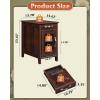 imageWLIVE End Table with Charging Station Narrow Side Table for Living Room Farmhouse Night Stand with Storage Small Wooden Cabinet Nightstand with USB Ports and Outlets 237quot D x 1378quot W x 237quot HEspresso