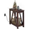 imageWLIVE End Tables Living Room Set of 2 ampamp Narrow End Table with Charging Station