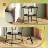 imageWLIVE Side Table Round End Table with 2 Storage Shelves for Living Room Bedroom Nightstand with Steel Frame for Small Spaces Accent Coffee Table BlackBlack