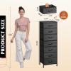 imageWLIVE Tall Dresser for Bedroom 6 Drawer Dressers ampamp Chests of Drawers Fabric Dresser for Closet Night Stand with Metal Frame Storage Tower with Fabric Bins Woodtop Charcoal Black Wood Grain PrintCharcoal Black Wood Grain Print